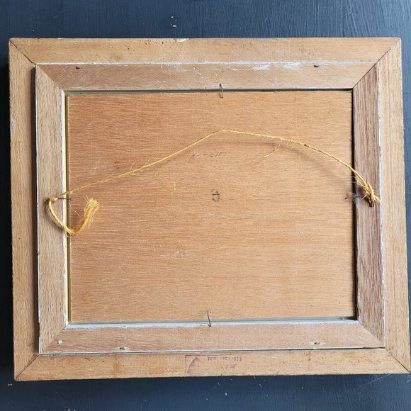 Vintage Mid-Century Original Framed Painting - Boat and water scene - Picture 12 of 16